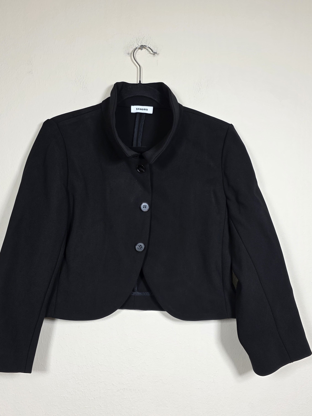 SANDRO LIORA CROPPED JACKET SIZE 4 MSRP $560 - Picture 4 of 14